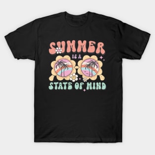 Summer State of Mind, Cute Retro Vibe Vacation T-Shirt